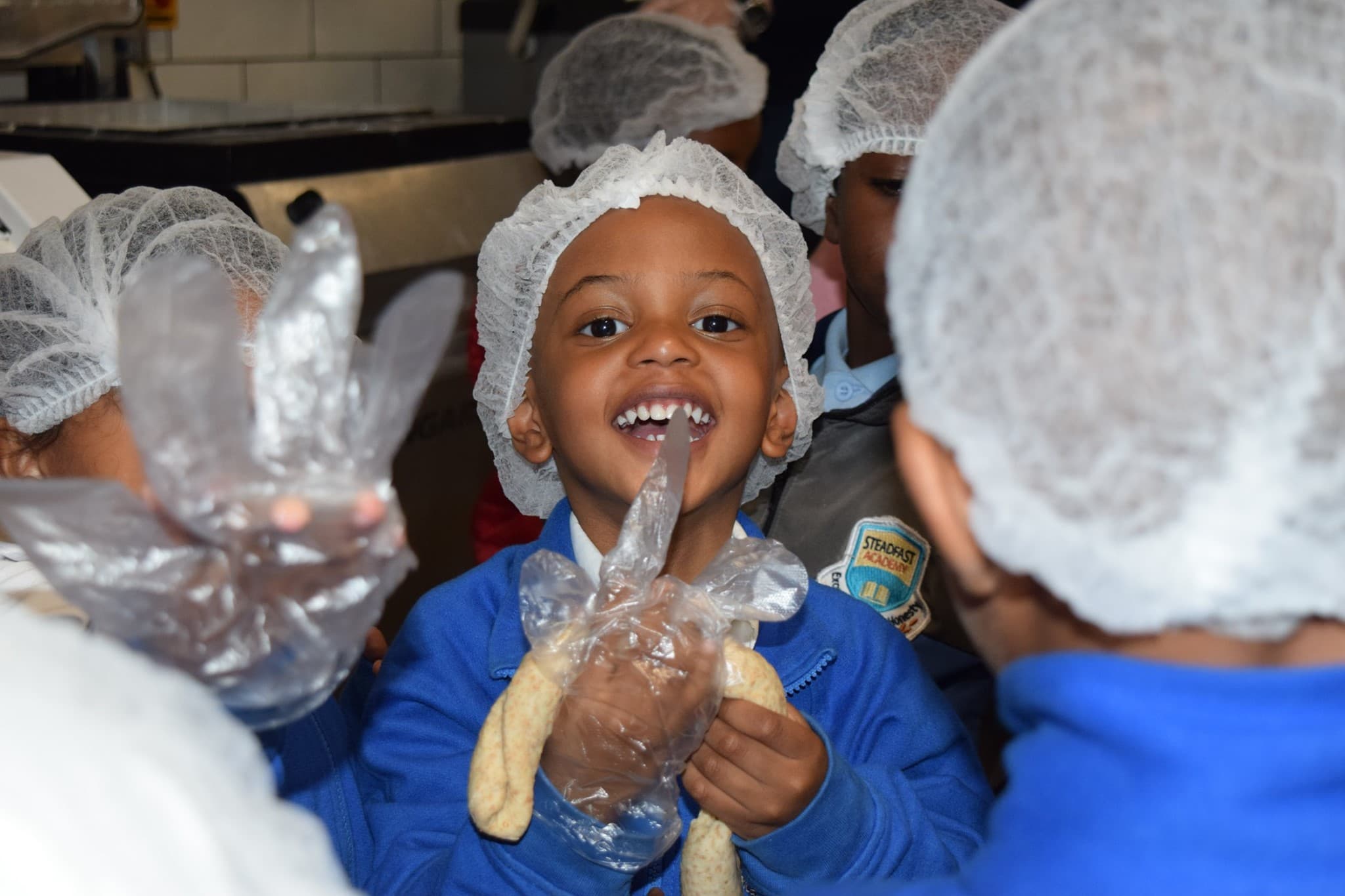 children at a field trip to a bakery